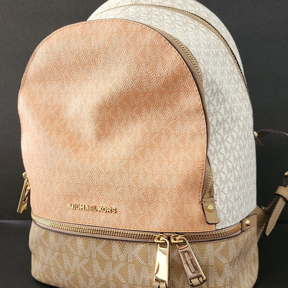Michael Kors Tan and Cream Women's Backpack